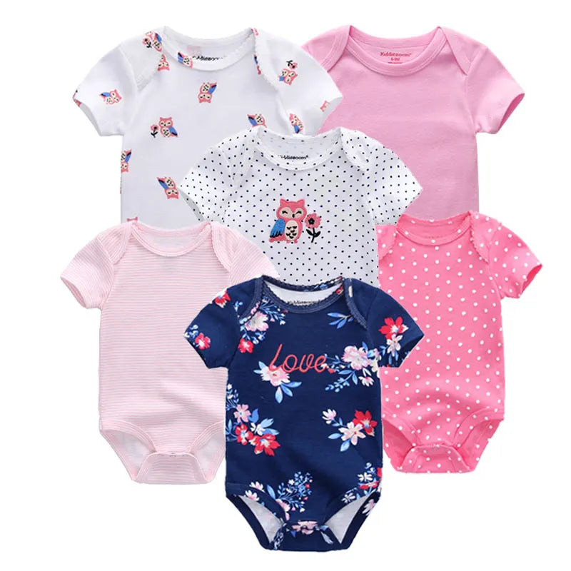 6PCS/Set Unisex Newborn Baby Boy Clothes Unicorn Cotton Baby Girl Clothes Cartoon Girls Baby Clothing Jumpsuits Bodysuits