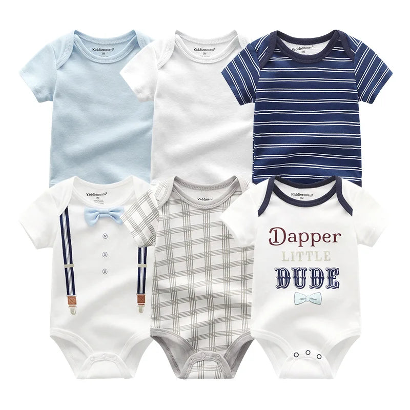 Baby Girl Jumpsuit 6Pcs/Lot Body Suit 2023 Spring Summer Toddler Boys Romper Cartoon Newborn Outfits Infant Clothes Set Cotton