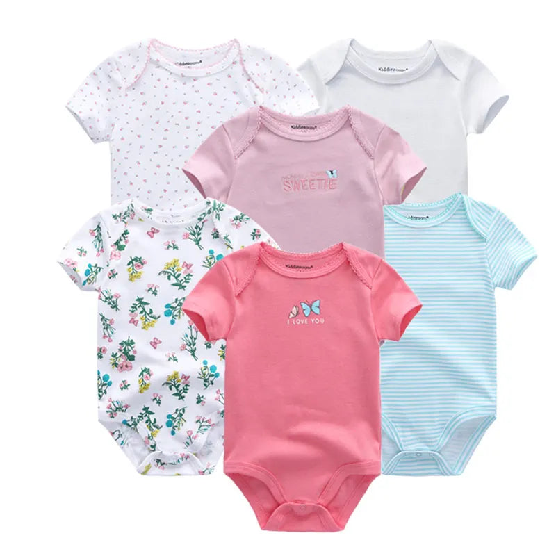 6PCS/Set Unisex Newborn Baby Boy Clothes Unicorn Cotton Baby Girl Clothes Cartoon Girls Baby Clothing Jumpsuits Bodysuits