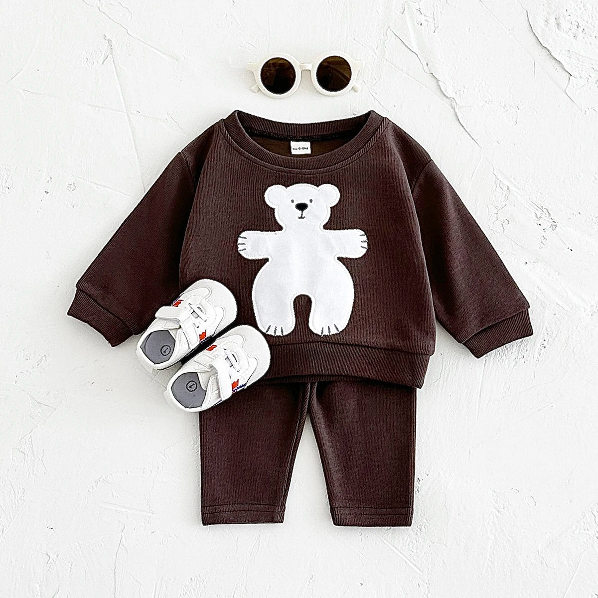 New Autumn Baby Boys Girls Cotton Clothes Sports Set Comfortable Cartoon Animals Pullover Sweatshirts+Loose Cotton Pants