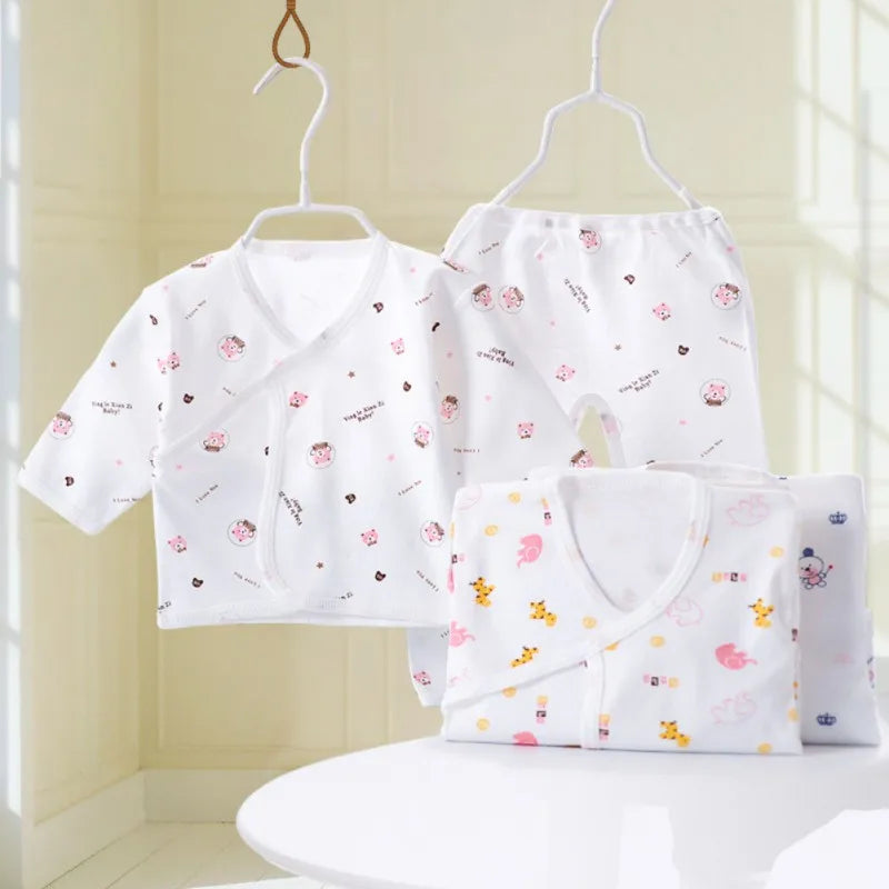 Children'S Clothing Baby Wool Hedgehog Newborn Set Pure Cotton Five 0-3M Baby Clothes Spring Autumn Pure Cotton Underwear Set