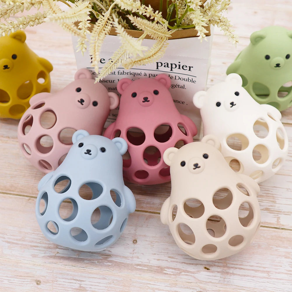 1Pcs Silicone Baby Teether Toys Cartoon Animal Shape Teethers Ring Sensory Toys For Toddlers BPA Free Chewing Toy Accessories