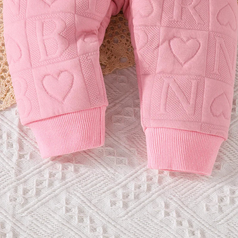 2Piece Fall Newborn Girls Clothes Korean Cute Letter Long Sleeve Tops+Pants Baby Luxury Clothing Toddler Boutique Outfits BC1786